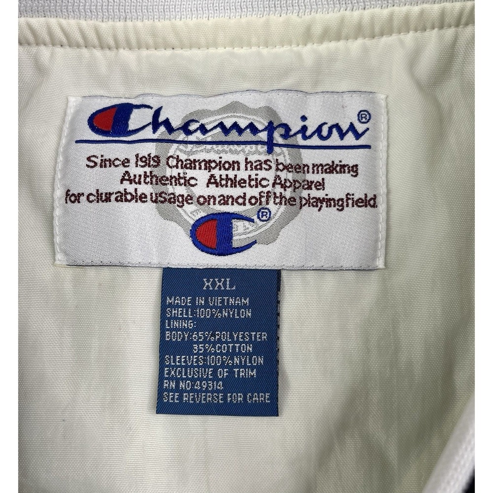 Vintage Y2K Champion Kansas State Pullover Men's XXL V Neck Windbreaker Lined - Picture 4 of 9